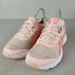 Asics GT-1000 8 Athletic Running Shoe Youth Girls Size 3.5 1014A092 Pink White
